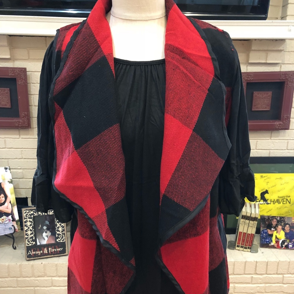 Buffalo plaid vest